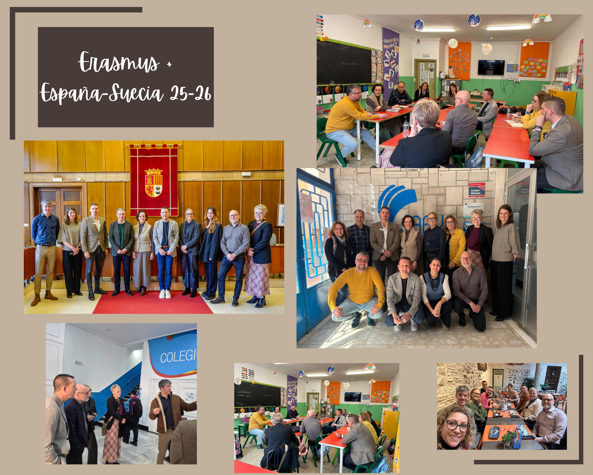Reunión de directores de Svedala (Suecia) y docentes del Colegio JABY en Torrejón por el programa Erasmus Plus.